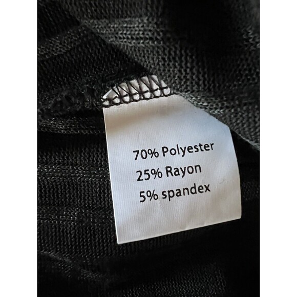 Moshu Soft Womens Knit Top Classic Black Long Sleeved Ribbed XXL Lightweight New - Picture 6 of 8